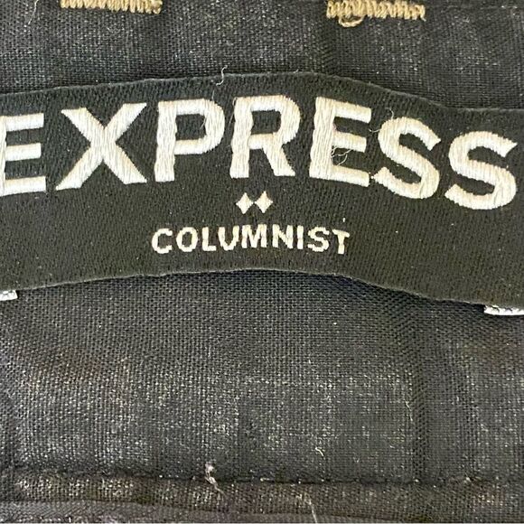 Express Columnist Khaki Dress Pants Women Size 6 Long Flattering Fit Career Wear - Picture 4 of 6